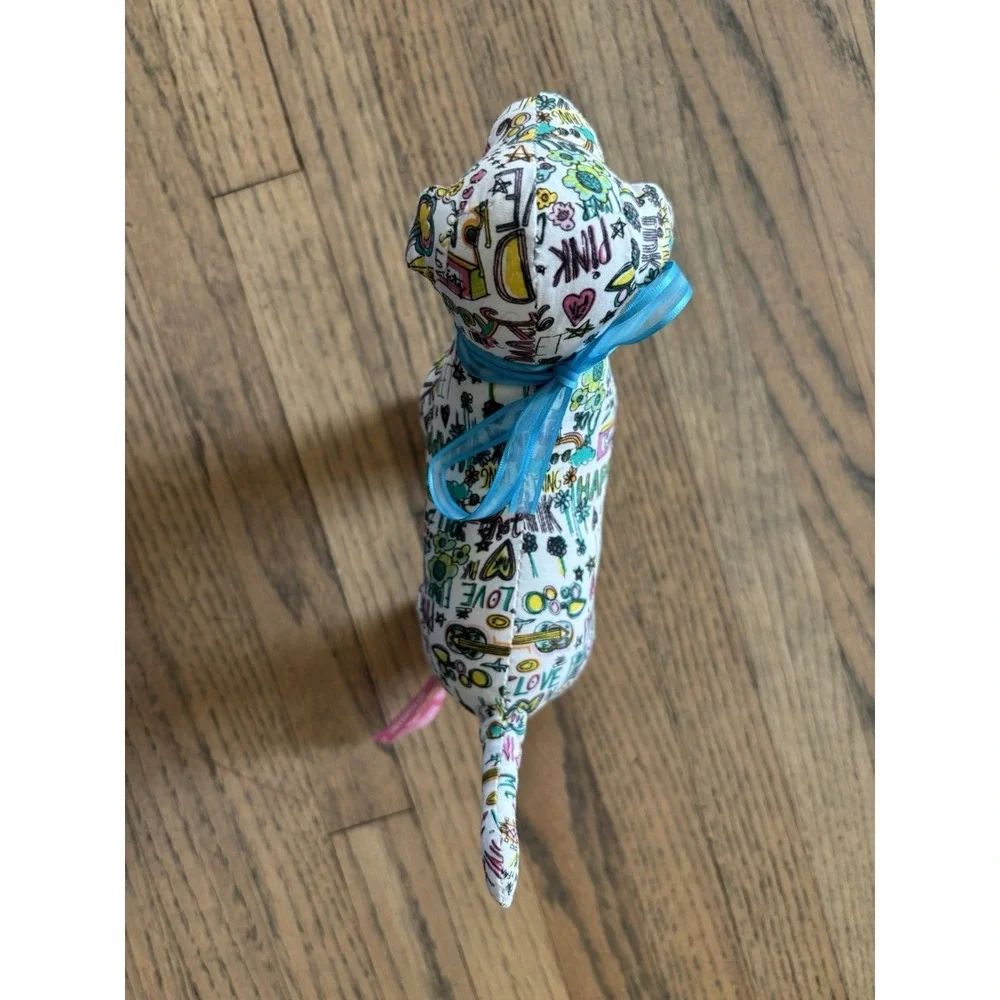 PINK Victoria's Secret‎ Stuffed Graffiti Dog - Picture 3 of 4